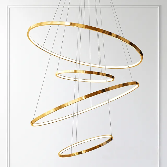 Chandelier – Slim Rings 3DS Max Model