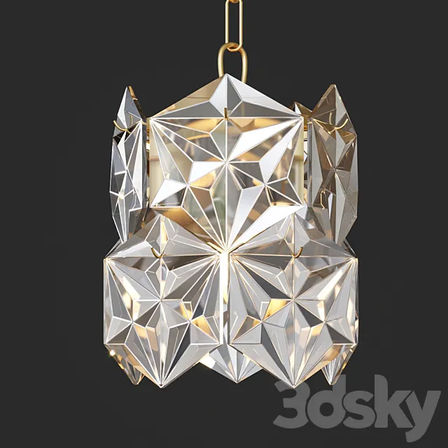Chandelier Veneto Luce 5169A _ 1A BRS CP + CL 3DS Max Model
