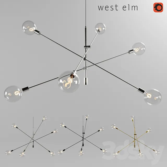 Chandelier west elm Mobile Chandelier – Grand 3ds Max