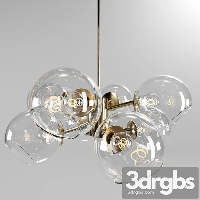 Chandelier west elm staggered glass chandelier – 9-light 3dsmax Download