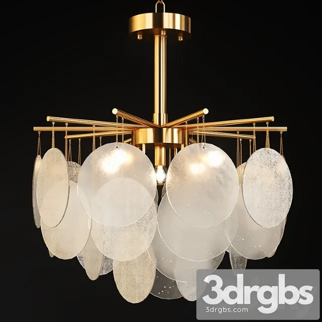 Chandelier with hanging glass plates frost b 3dsmax Download