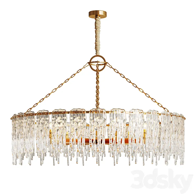 Chandelier with ice plates SPRING Ø120 3DS Max Model