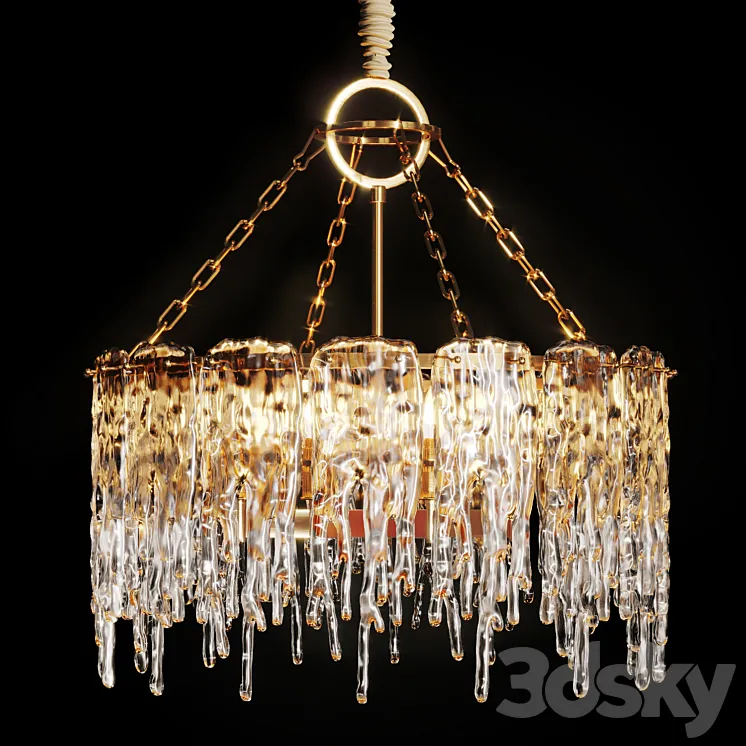 Chandelier with ice plates SPRING Ø60 3DS Max