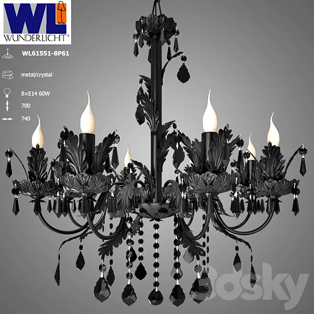 Chandelier Wunderlisht WL61551-8P61 3ds Max