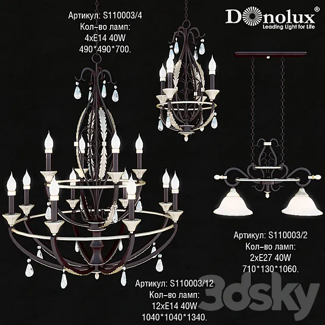 Chandeliers and suspension Donolux Gotico 3DSMax File