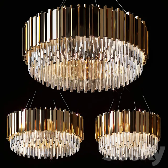 Chandeliers Empire Suspension Mondo ⌀80cm ⌀100cm ⌀120cm 3ds Max