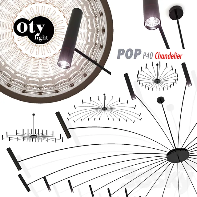 Chandeliers Oty light “POP 40 Chandelier” 3DSMax File