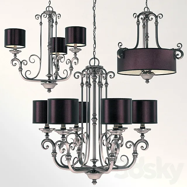 Chandeliers Savoy House. a collection Midtown Vogue 3DSMax File