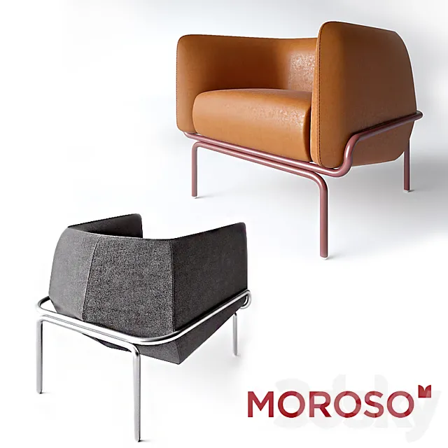 Chandigarh Armchair by Moroso 3DS Max Model