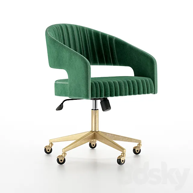 Channel Suede Office Chair 3ds Max