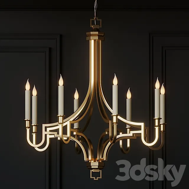 Chapman & Meyers Mykonos 8-Light Small Chandelier 3DS Max Model