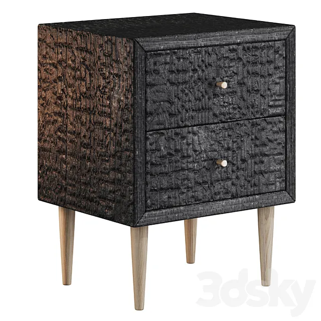 Charcoal wood cabinet 3DS Max Model