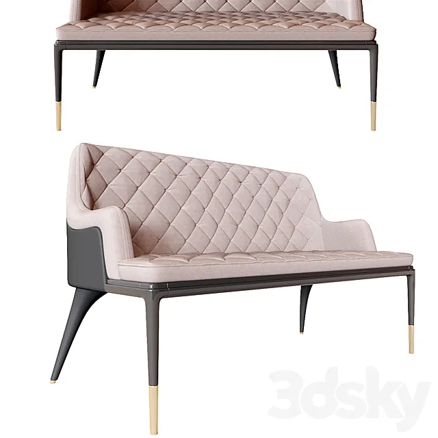 Charla Two Seat Sofa 3DS Max Model