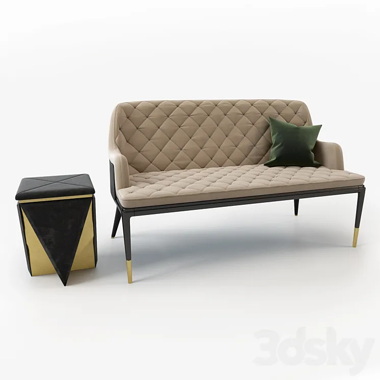 Charla two seat sofa 3DS Max