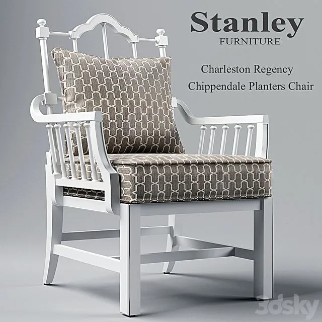 Charleston Regency Chippendale Planter’s Chair 3dsMax Model