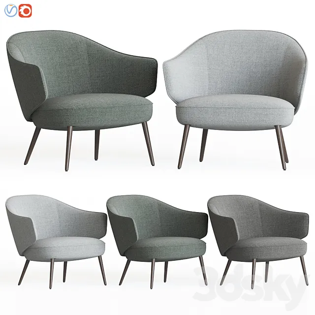 Charlotte chair armchairs boconcept 3ds Max
