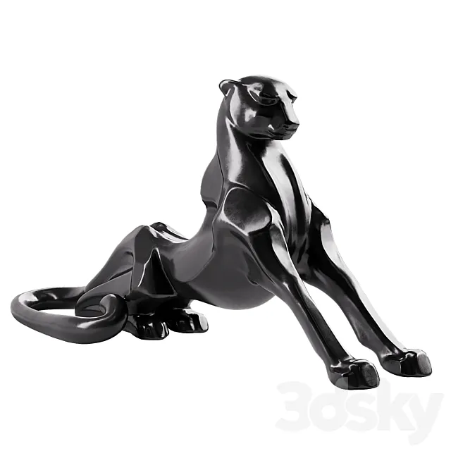 Cheetah panther figurine 3dsMax Model