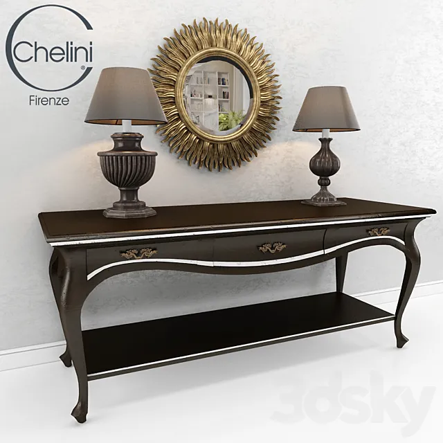 CHELINI CONSOLE SET 3DS Max Model