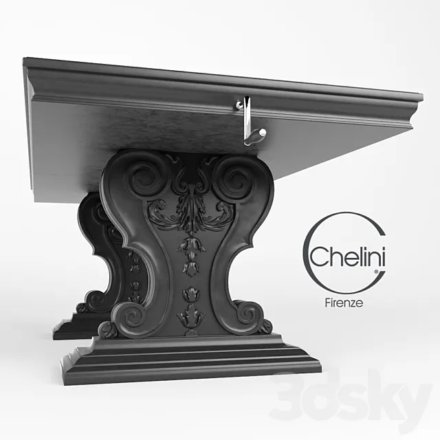 Chelini – Tavolo rettangolare 3DS Max Model