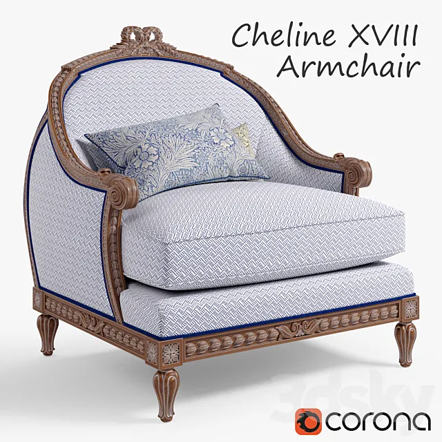 Chelini XVIII armchair 3DS Max Model