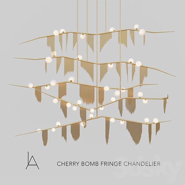 Cherry Bomb Fringe Chandelier 3DS Max Model