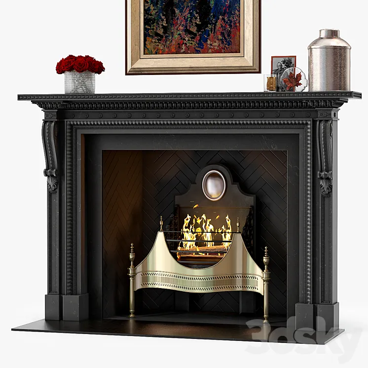 Chesneys The Locke Fireplace 3DS Max