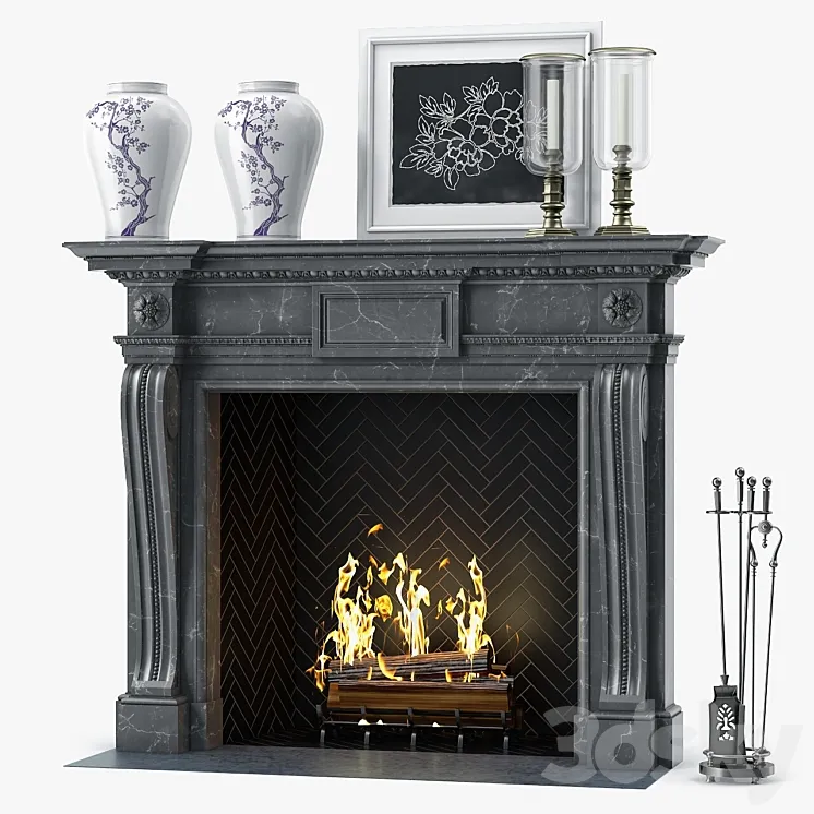 Chesneys The Mansfield Fireplace 3DS Max