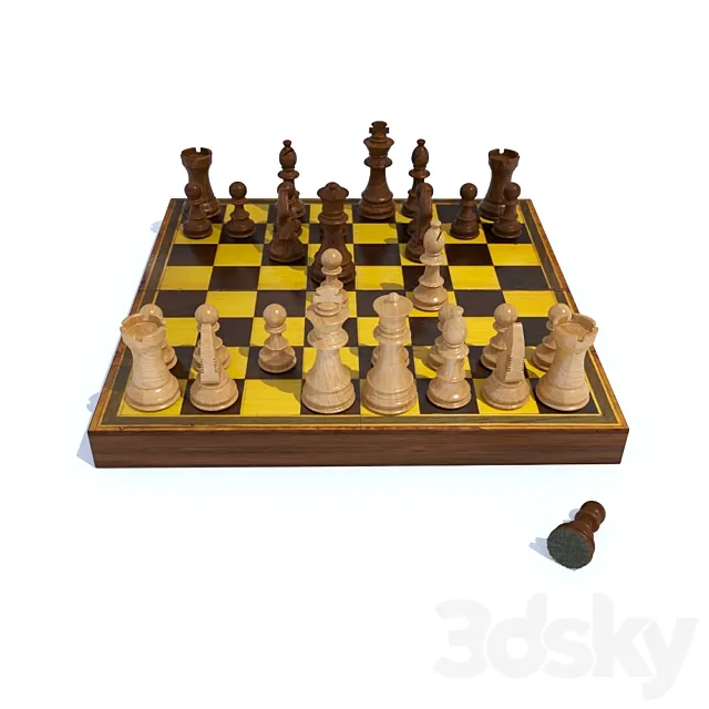 Chess game 3DS Max Model