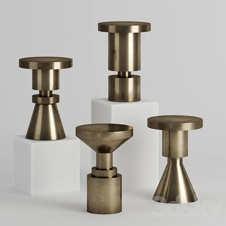 Chess Piece Stools By Anna Karlin 3DS Max
