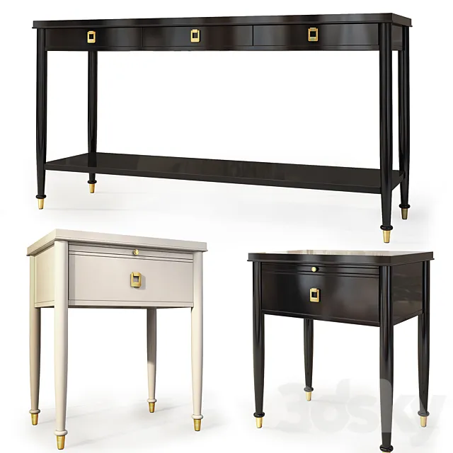 Chest _ console and nightstand Lacourte. Dresser nightstand by Williams Sonoma 3DS Max Model