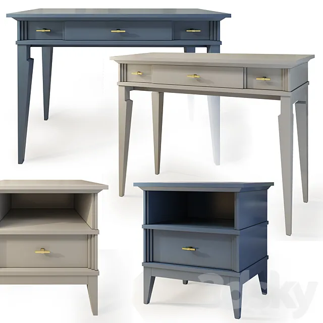 Chest _ console and nightstand Manhattan. Dresser nightstand 3ds Max