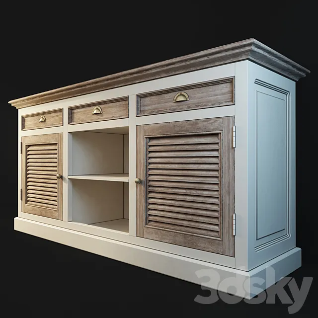 Chest _ sideboard. Secret De Maison Riviera. antique white 3DS Max Model