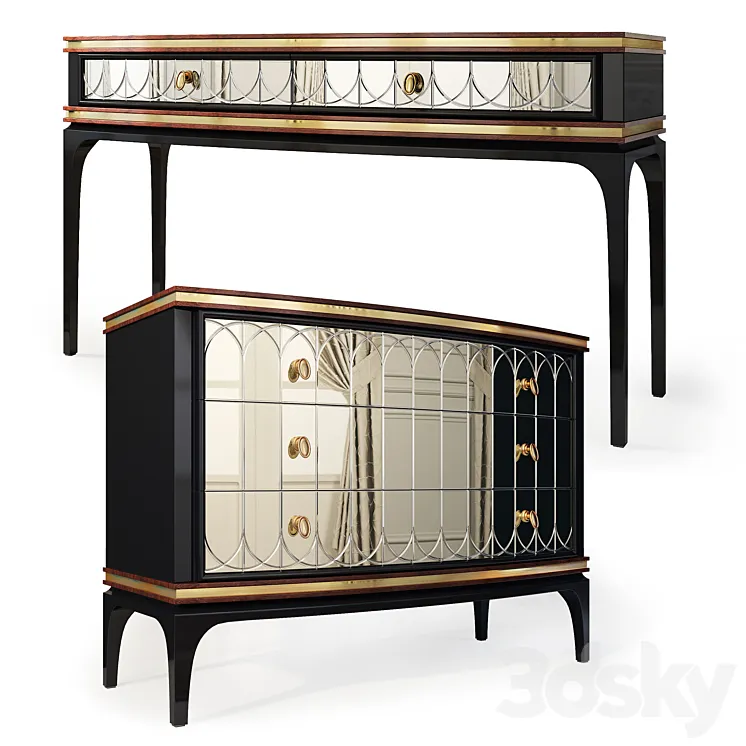 Chest and console Milano. Dresser console by Medusa Home 3DS Max