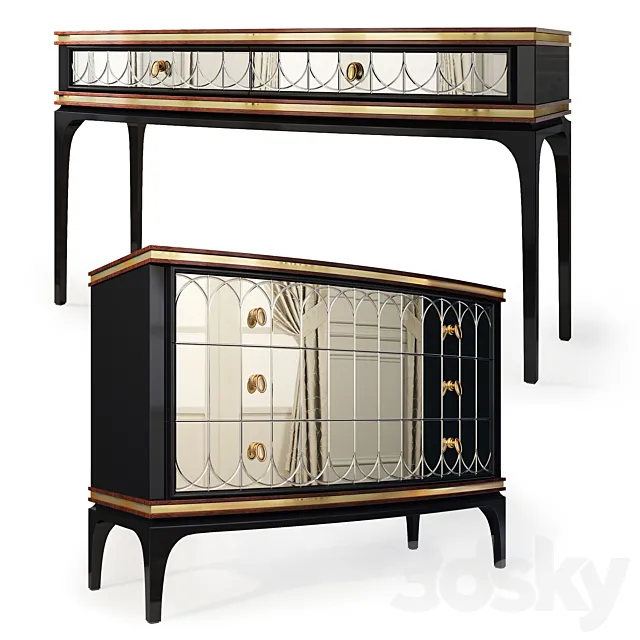 Chest and console Milano. Dresser. console by Medusa Home 3DSMax File