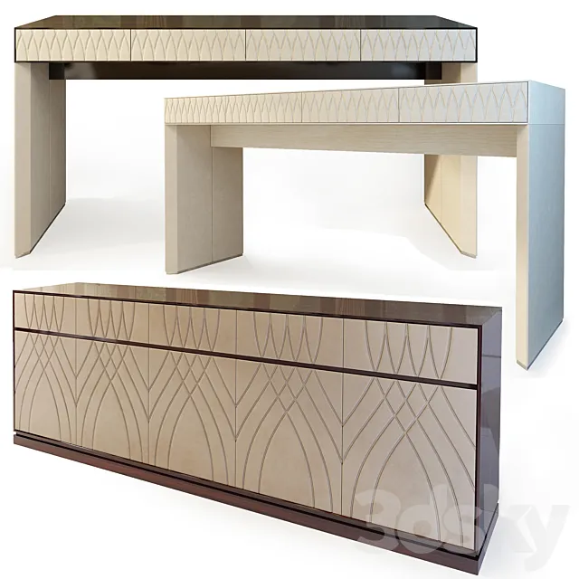 Chest and console Smania. “Jersey” “Rasha” sideboard dresser. 3DS Max Model