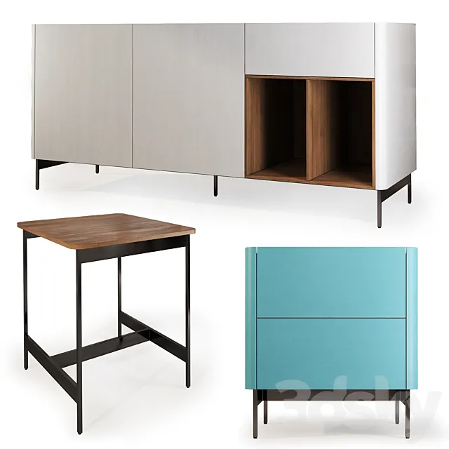 Chest and drawer Iris. Bedside table sideboard IRIS by Furman 3ds Max