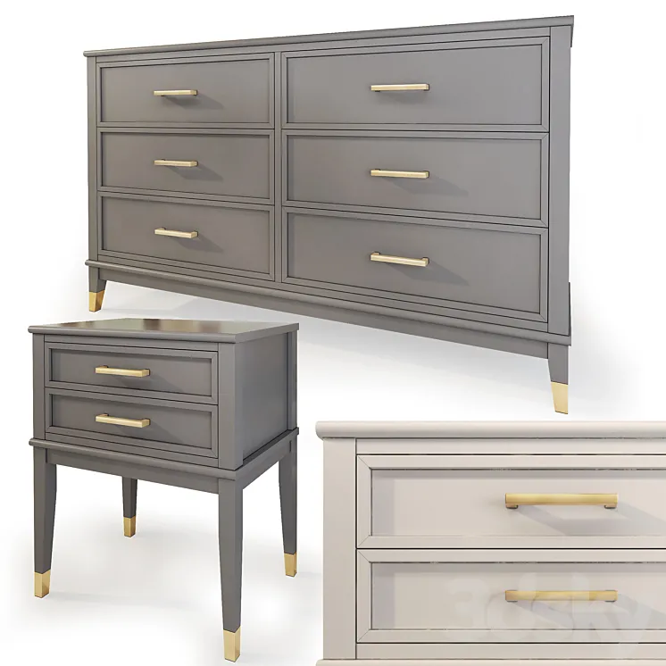 Chest and drawer Westerleigh. Dresser nightstand by Cosmopolitan 3DS Max