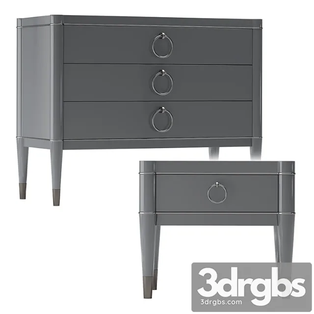 Chest and nightstand ambra comodino & cassettiera