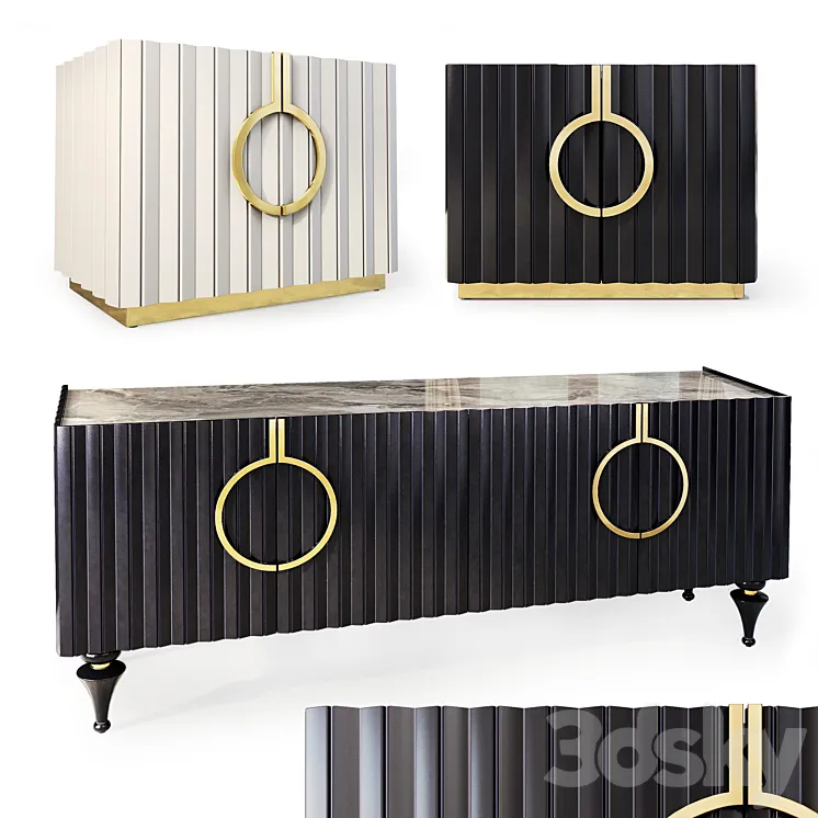 Chest and nightstand Lora. Nightstand sideboard by Evmoda 3DS Max