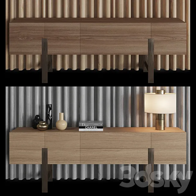 Chest and panel Emmemobili Gala and Rideau Boiserie 3ds Max