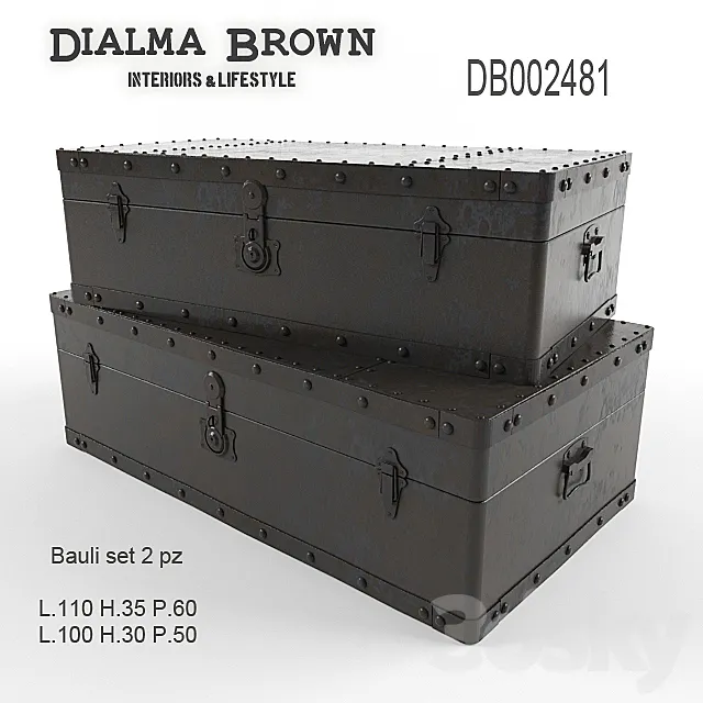 Chest Dialma Brown art DB002481 3DSMax File