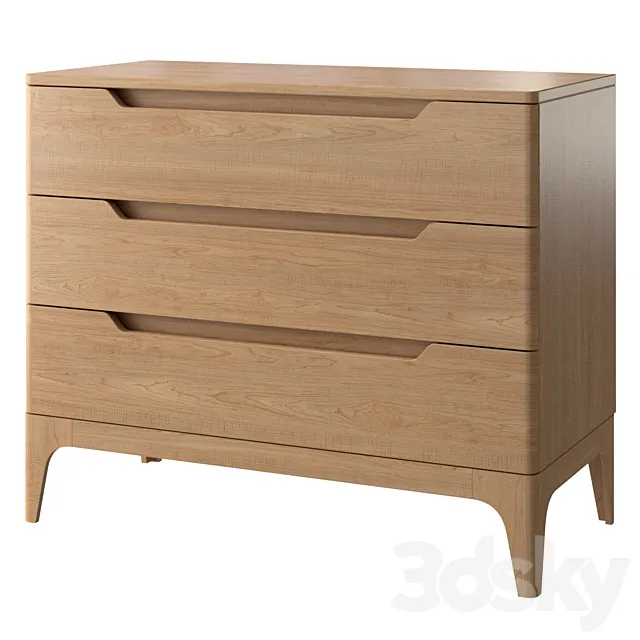 Chest of 3 drawers Douv 3ds Max
