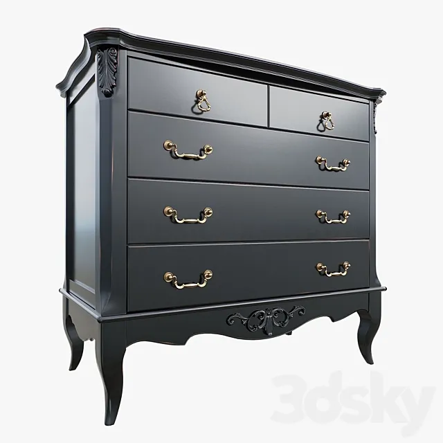 Chest of 5 drawers Belverom_Aletan 3ds Max