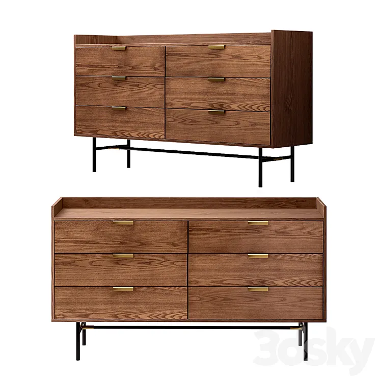 Chest of 6 drawers La Redoute Botello 3DS Max