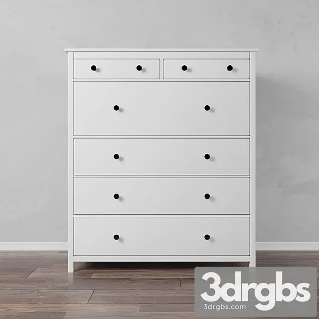 Chest of 6 drawers, white stain. hemnes ikea hemnes