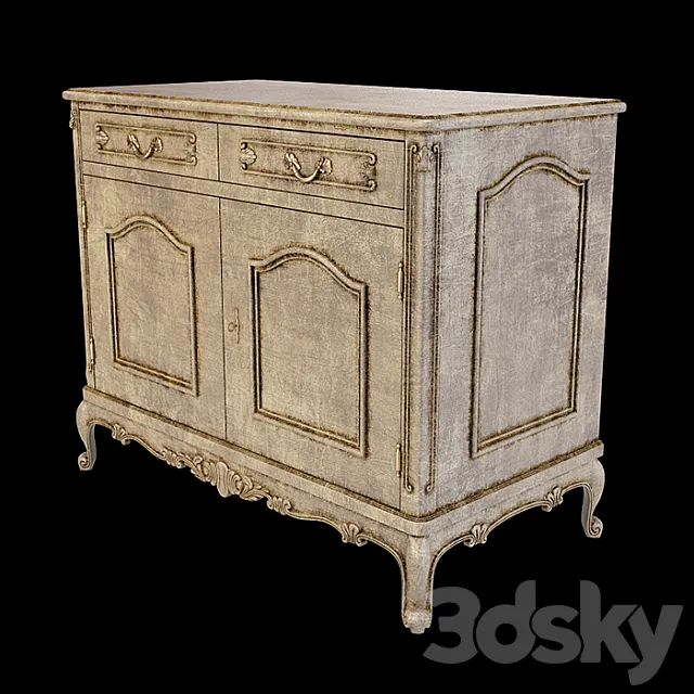 chest of drawers (2-door) Angelo Cappellini Picasso (Art.7001 _ 2) 3DS Max Model