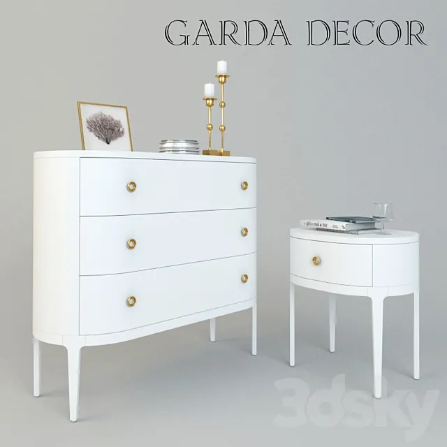 Chest of drawers and bedside Garda Decor 3DSMax File