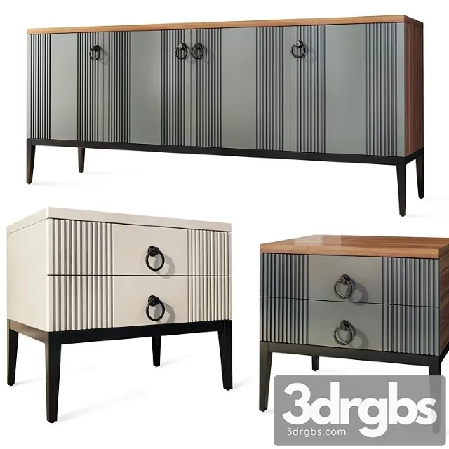 Chest of drawers and bedside tables mass. sideboard, nightstand by vivense