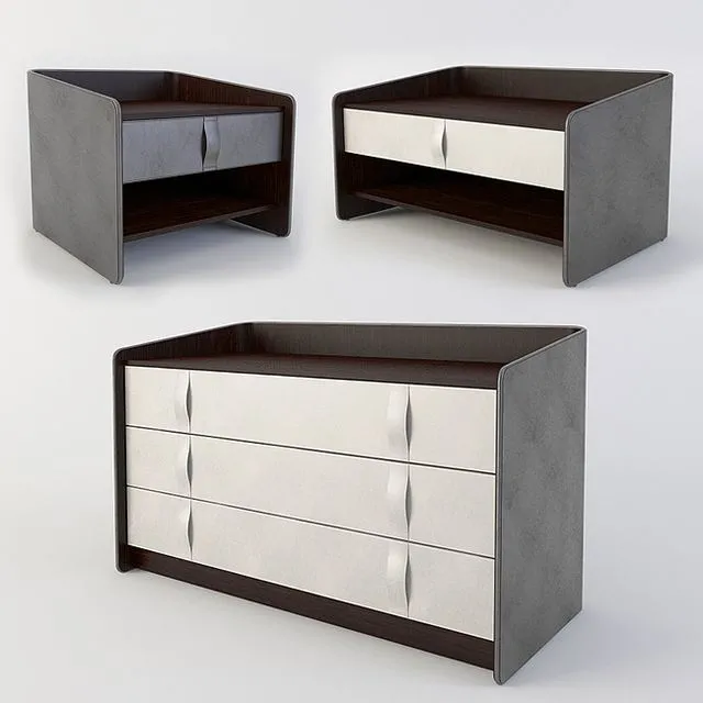 chest of drawers and cabinets Flou Gentleman 3dsMax Model