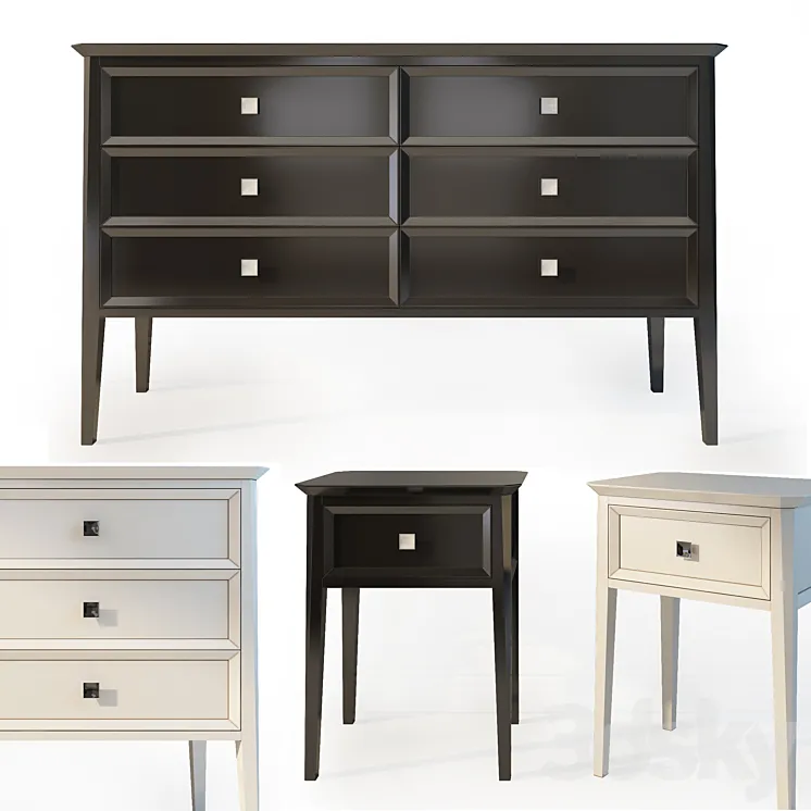 Chest of drawers and dresser. The Werby Ellington. dresser nightstand. 3DS Max